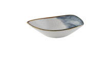 CHURCHILL SUPER VITRIFIED STONECAST ACCENTS BLUEBERRY TRIANGULAR BOWL 21OZ