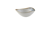 CHURCHILL SUPER VITRIFIED STONECAST ACCENTS BLUEBERRY TRIANGULAR BOWL 13OZ