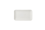 HARVEST NORSE WHITE RECT ORGANIC PLATE 10.6X6.3"