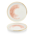HOMESPUN ACCENTS CORAL WALLED PLATE 26CM