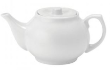 UTOPIA VITRIFIED PORCELAIN PURE WHITE TEAPOT 15OZ