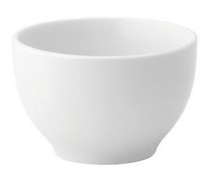 UTOPIA VITRIFIED PORCELAIN PURE WHITE SUGAR BOWL 7OZ