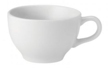 UTOPIA VITRIFIED PORCELAIN PURE WHITE CAPPUCCINO CUP 7.5OZ