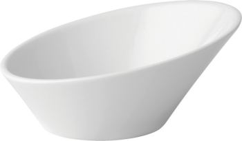 UTOPIA ANTON BLACK FINE CHINA ELIPSE BEVEL BOWL 8.8OZ