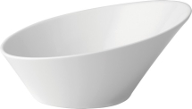 UTOPIA ANTON BLACK FINE CHINA ELIPSE BEVEL BOWL 36OZ