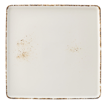 UTOPIA VITRIFIED PORCELAIN CREAM UMBRA SQUARE PLATE 10inch