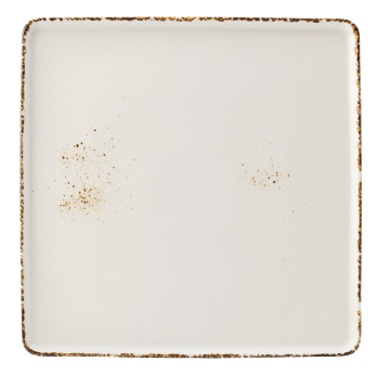 UTOPIA VITRIFIED PORCELAIN CREAM UMBRA SQUARE PLATE 10Inch