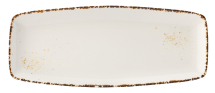 UTOPIA VITRIFIED PORCELAIN CREAM UMBRA OBLONG PLATE 12inch