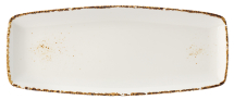 UTOPIA VITRIFIED PORCELAIN CREAM UMBRA OBLONG PLATE 14.6inch