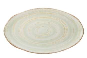 UTOPIA MELAMINE WILDWOOD GREEN PLATTER 20.7X11.8Inch