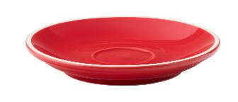 UTOPIA SUPER VITRIFIED PORCELAIN BARISTA RED ESPRESSO SAUCER 4.5Inch