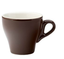 UTOPIA SUPER VITRIFIED PORCELAIN BARISTA BROWN TULIP CUP 6.3OZ