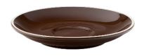 UTOPIA SUPER VITRIFIED PORCELAIN BARISTA BROWN SAUCER 5.5inch