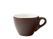 UTOPIA SUPER VITRIFIED PORCELAIN BARISTA BROWN ESPRESSO CUP 2.8OZ