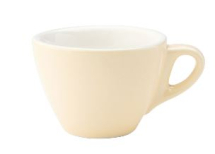 UTOPIA SUPER VITRIFIED PORCELAIN BARISTA CREAM FLAT WHITE CUP 5.5OZ