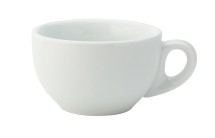 UTOPIA SUPER VITRIFIED PORCELAIN BARISTA WHITE LATTE CUP 10OZ