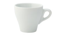 UTOPIA SUPER VITRIFIED PORCELAIN BARISTA WHITE TULIP CUP 6.3OZ