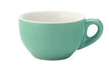 UTOPIA SUPER VITRIFIED PORCELAIN BARISTA GREEN LATTE CUP 10OZ