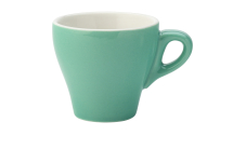 UTOPIA SUPER VITRIFIED PORCELAIN BARISTA GREEN TULIP CUP 6.3OZ