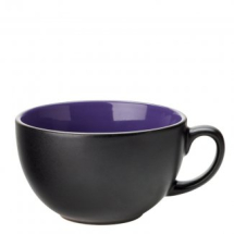 UTOPIA SUPER VITRIFIED PORCELAIN BARISTA INDIGO CAPPUCCINO CUP 14OZ