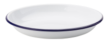 UTOPIA EAGLE ENAMEL WHITE DEEP PLATE 9.4inch