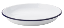 UTOPIA EAGLE ENAMEL WHITE DEEP PLATE 8.5inch