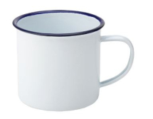 UTOPIA EAGLE ENAMEL WHITE MUG 13.5OZ