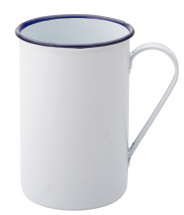 UTOPIA EAGLE ENAMEL WHITE TALL MUG 15.8OZ