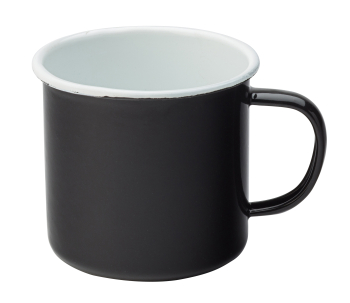 UTOPIA EAGLE ENAMEL BLACK MUG 13OZ