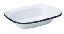 UTOPIA EAGLE ENAMEL WHITE PIE DISH 6.3inch