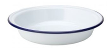 UTOPIA EAGLE ENAMEL WHITE PIE PLATE 9inch