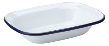 UTOPIA EAGLE ENAMEL WHITE PIE DISH 7.9Inch