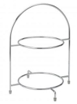 UTOPIA CHROME PLATED 2-TIER CAKE PLATE STAND 12.5"