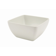 GENWARE MELAMINE WHITE CURVED SQUARE BOWL 21.1OZ