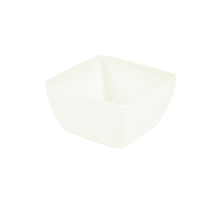 GENWARE MELAMINE WHITE CURVED SQUARE BOWL 52.8OZ