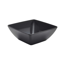 GENWARE MELAMINE BLACK CURVED SQUARE BOWL 146.1OZ