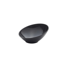 GENWARE MELAMINE BLACK SLANTED BUFFET BOWL 8.3inch