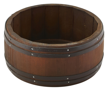 GENWARE MINIATURE DARK WOODEN BARREL 6.5Inch