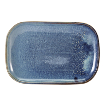 GENWARE TERRA PORCELAIN AQUA BLUE RECTANGULAR PLATE AQUA 11.4X7.7inch