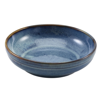 GENWARE TERRA PORCELAIN AQUA BLUE COUPE BOWL 35.3OZ