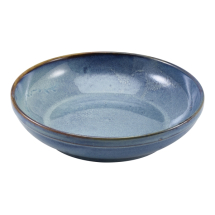 GENWARE TERRA PORCELAIN AQUA BLUE COUPE BOWL 74OZ