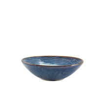 GENWARE TERRA PORCELAIN AQUA BLUE ORGANIC BOWL 31OZ