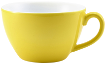 GENWARE PORCELAIN YELLOW BOWL SHAPED CUP 12OZ