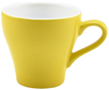 GENWARE PORCELAIN YELLOW TULIP SHAPED CUP 3OZ
