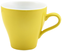 GENWARE PORCELAIN YELLOW TULIP SHAPED CUP 10OZ