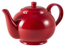 GENWARE PORCELAIN RED TEAPOT RED 30OZ