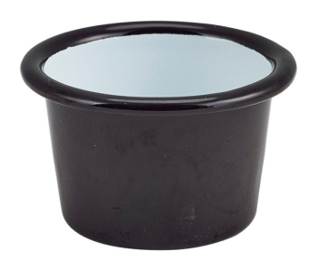 GENWARE ENAMEL BLACK RAMEKIN 3.2OZ