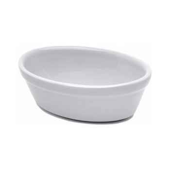 GENWARE WHITE PORCELAIN OVAL PIE DISH 8.5OZ