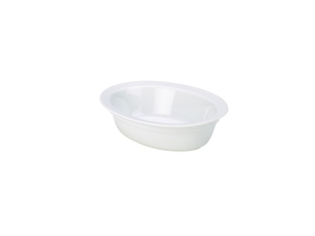 GENWARE WHITE PORCELAIN LIPPED PIE DISH 10.6OZ