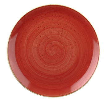 CHURCHILL SUPER VITRIFIED STONECAST BERRY RED COUPE PLATE 11.3Inch